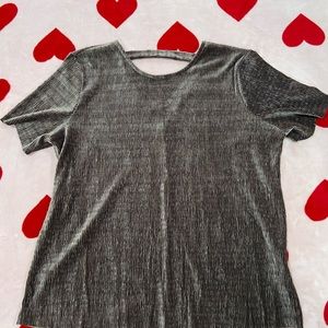 Soft shimmer blouse dark lavender, Large